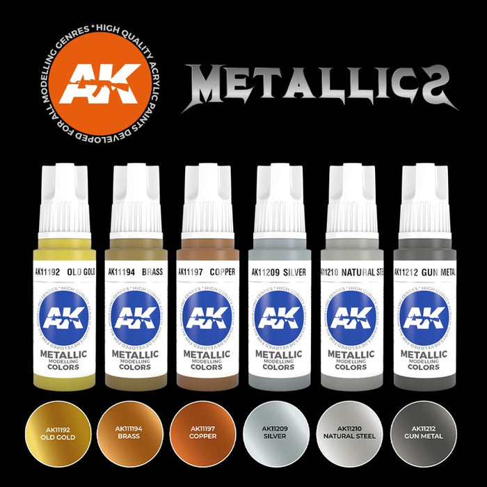 AK Interactive Metallics Color Set - AK11608