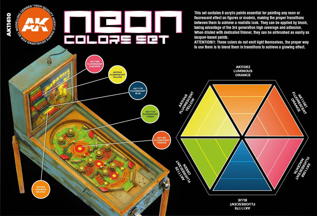 AK Interactive Neon Colors Set - AK11610