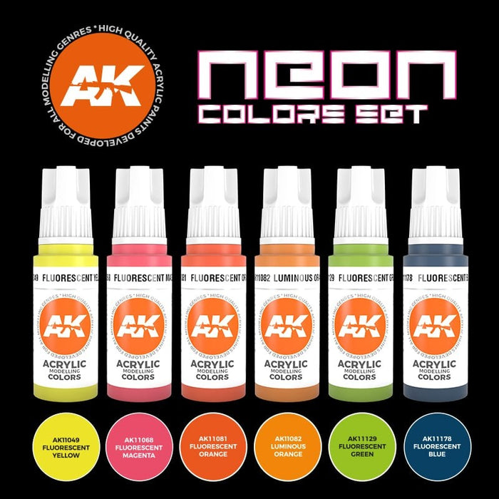 AK Interactive Neon Colors Set - AK11610