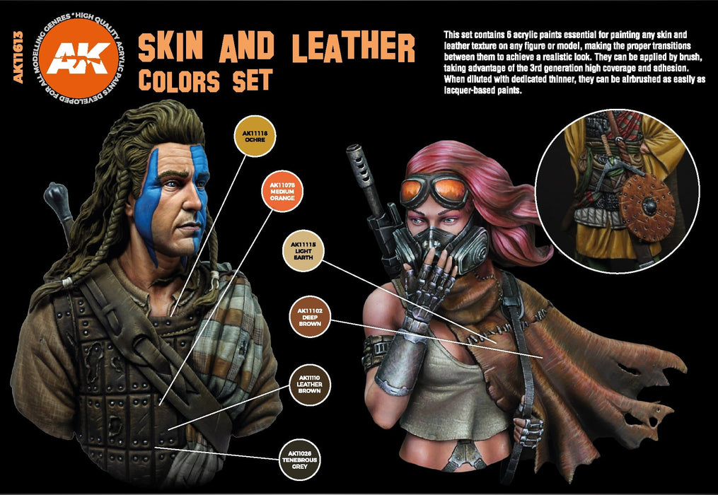 AK Interactive Skin and Leather Colors Set - AK11613