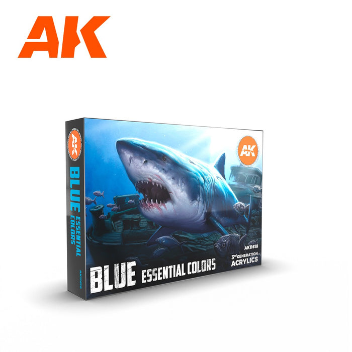 AK Interactive Blue Essential Color Set - AK11618