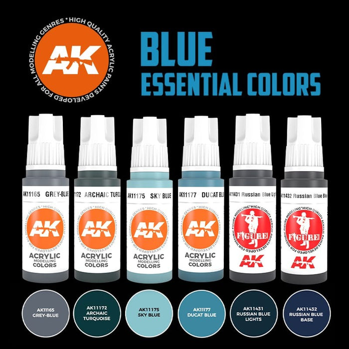 AK Interactive Blue Essential Color Set - AK11618