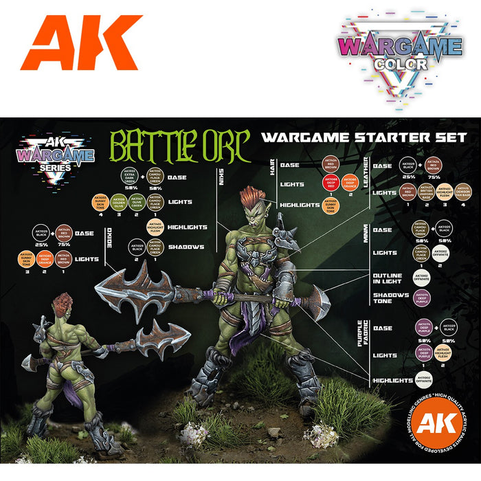 AK Interactive Wargame Color Starter Set: Orc - AK11768