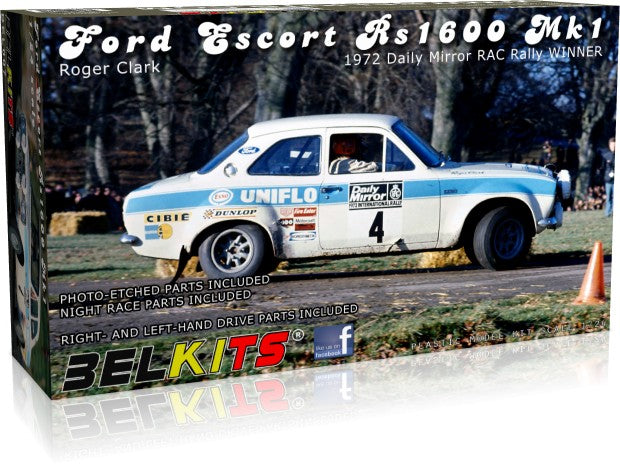 Belkits Ford Escort Mk.I Clark Rac Rally 1972 - 1/24 Scale