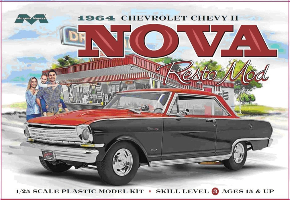 Moebius 1964 Chevy II Nova Resto Mod - 1/25 Scale Model Kit