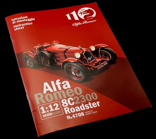 Italeri Alfa Romeo 8C/2300 (1931-1933) - Alfa Romeo 110th Anniversary - 1/12 Scale Model Kit