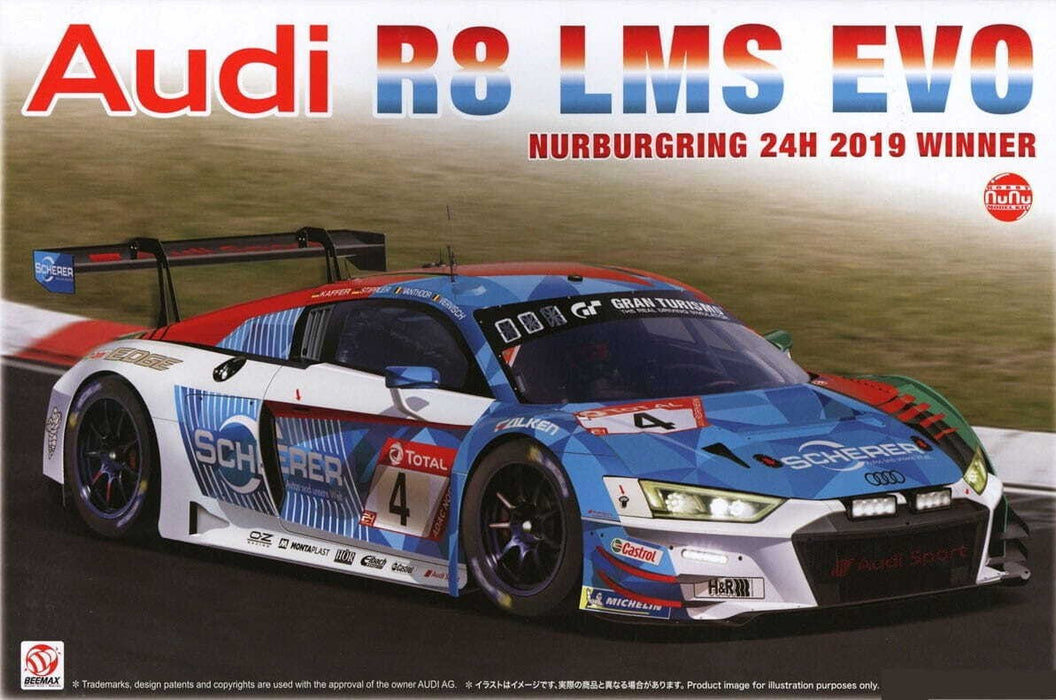 Platz NuNu Audi R8 LMS EVO Nurburgring 24H 2019 Winner - 1/24 Scale Model Kit