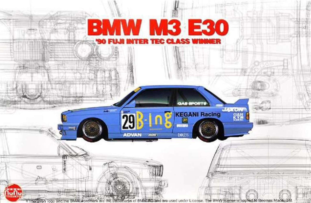 Platz Racing Series BM3 E30 90' FUJI Inter Tech Class Winner - 1/24 Scale Model Kit