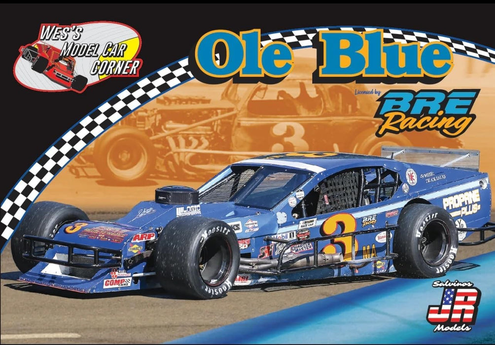 Wes's Model Car Corner Ole Blue Asphalt Modified Race Car - 1/25 Scale Model Kit