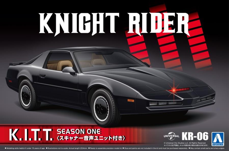 Aoshima K.I.T.T Knight Rider Season One w/ Voice Unit - 1/24 Scale Model Kit