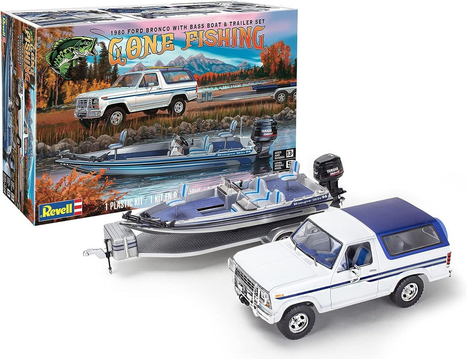 Revell 1980 Ford Bronco with Bass Boat - 1/24 Scale Model Kit