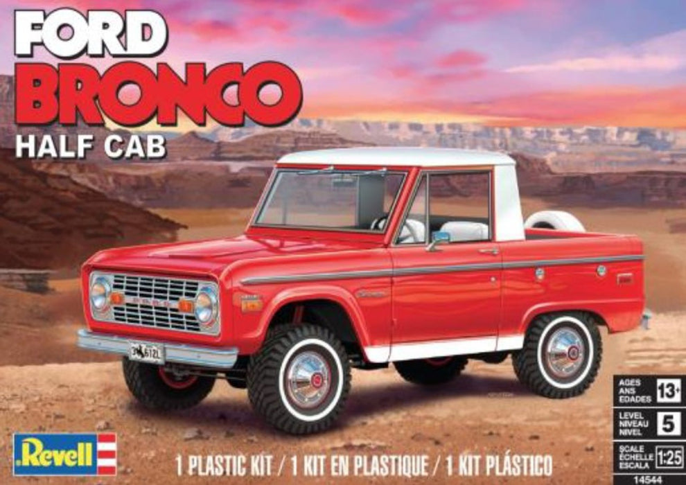 Revell Ford Bronco Half Cab Truck- 1/25 Scale Model Kit