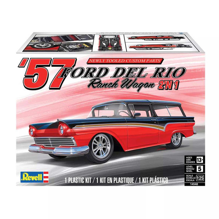 Revell 57 Ford Del Rio Ranch Wagon 2'N1- 1/25 Scale Model Kit