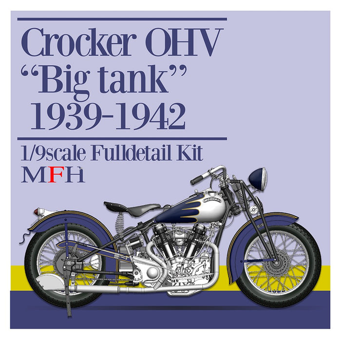 1/9 Scale Model Kit: Crocker OHV "Big tank" 1939-1942 Full Detail