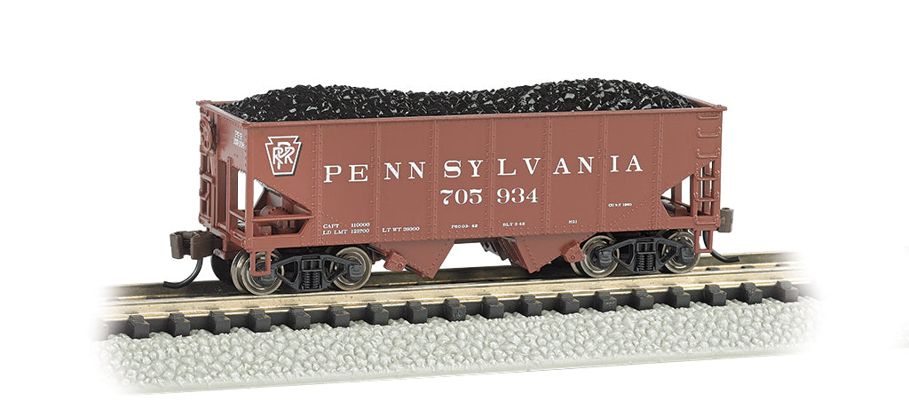 Bachmann PRR #705934 (TUSCAN RED) - USRA 55 TON 2-BAY HOPPER