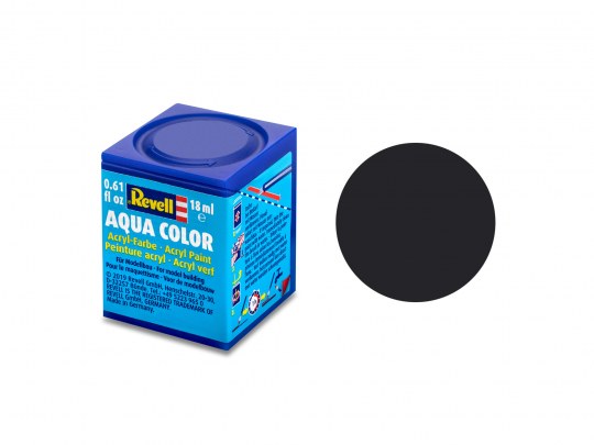 Revell Paint Aqua Color: Tar Black Matt 18 ml