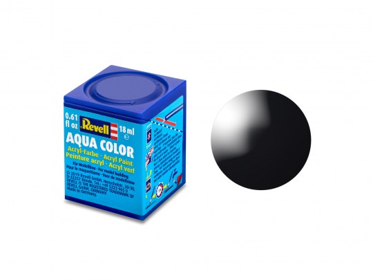 Revell Paint Aqua Color: Black Gloss 18ml