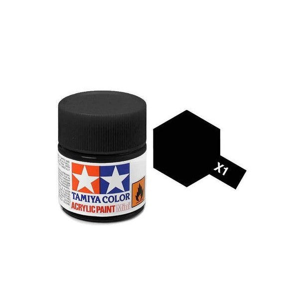 Tamiya Acrylic Mini X-1 Black - 10ml Jar