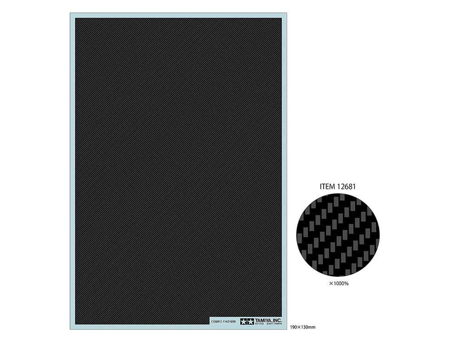 Tamiya Detail Up Parts Set "Carbon Pattern Decal" (Twill Weave) Fine 12681