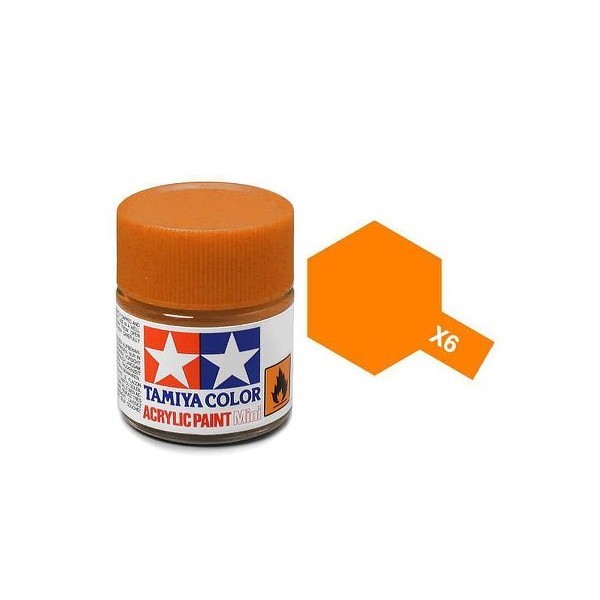 Tamiya Acrylic Mini X-6 Orange - 10ml Jar