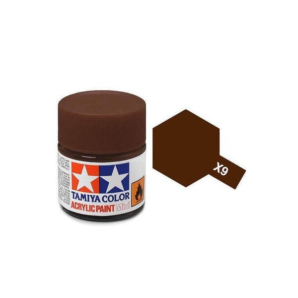 Tamiya Acrylic Mini X-9 Brown - 10ml Jar