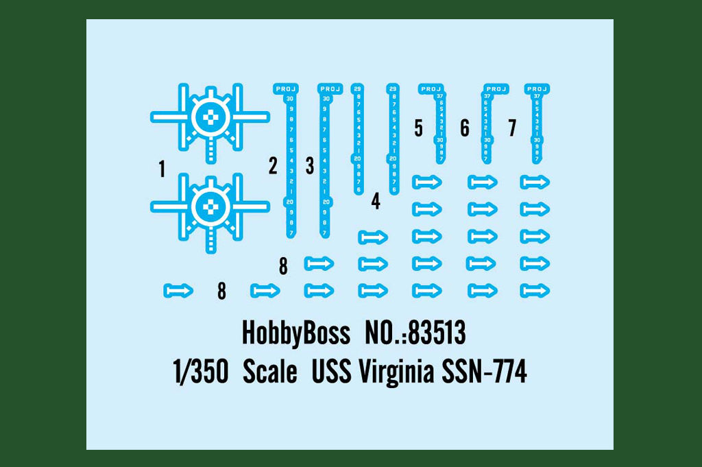 HobbyBoss USS Virginia SSN-774 - 1/350 Scale Model Kit