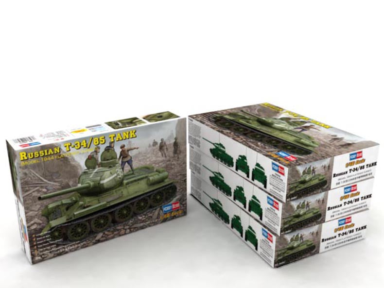 HobbyBoss Soviet T-34/85 (Model 1944 flattened turret)Tank - 1/48 Scale Model Kit