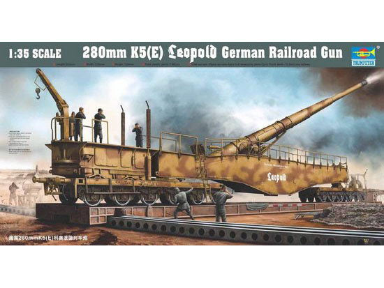 Trumpeter 280mm K5(E) Leopold German Railroad Gun - 1/35 Scale Model Kit