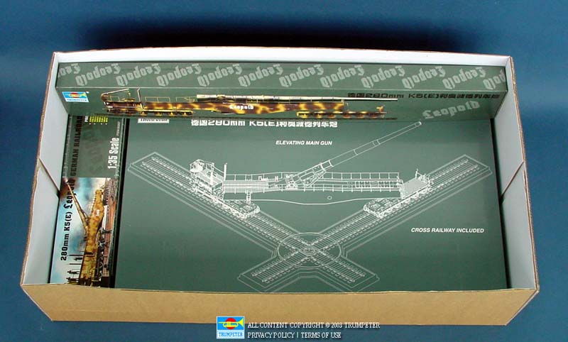 Trumpeter 280mm K5(E) Leopold German Railroad Gun - 1/35 Scale Model Kit