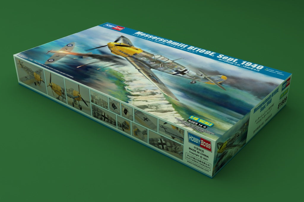 HobbyBoss Messerschmitt Bf109E, Sept, 1940 - 1/18 Scale Model Kit