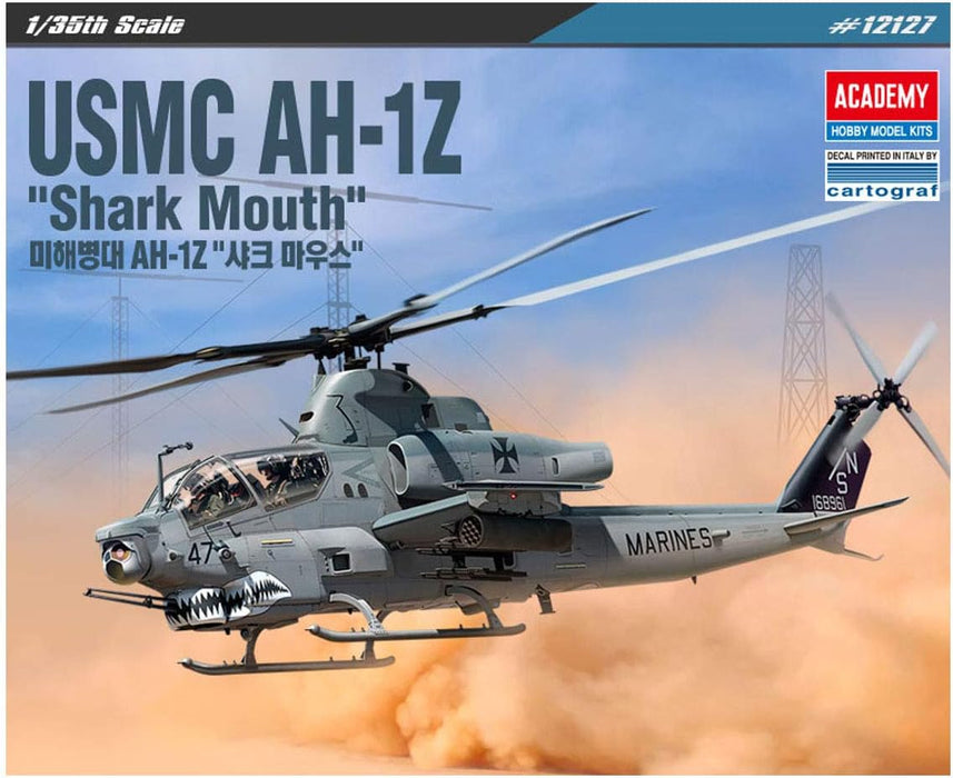 Academy USMC AH-1Z Cobra 'Shark Mouth' Helicopter -  1/35 Scale Model Kit