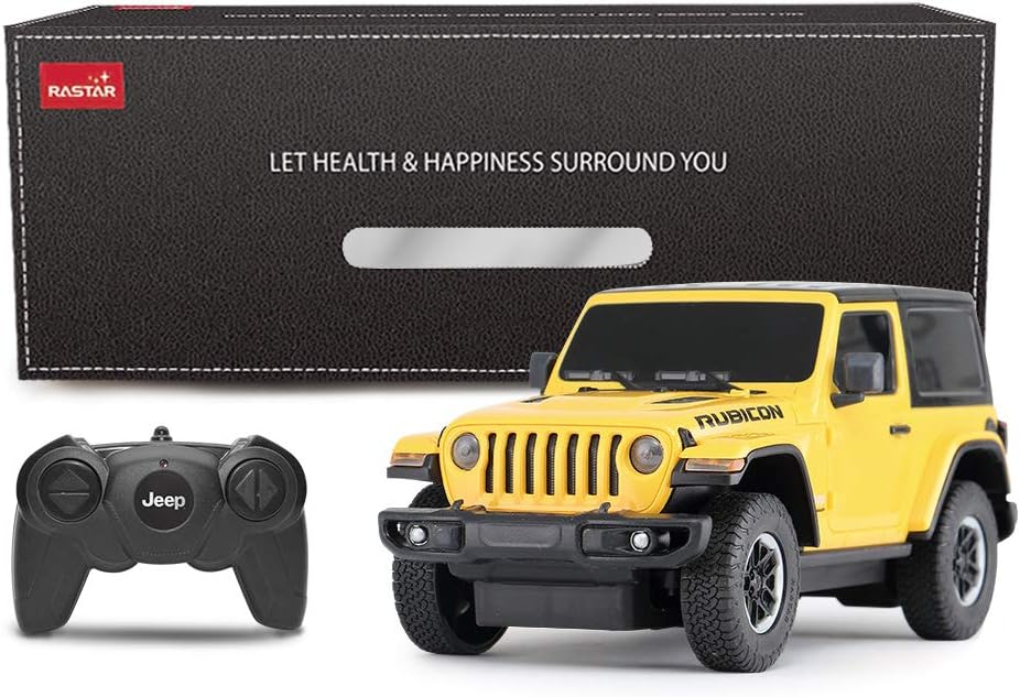 RASTAR Wrangler Rubicon JL, Yellow, Remote Control RC Car - 1/24 Scale