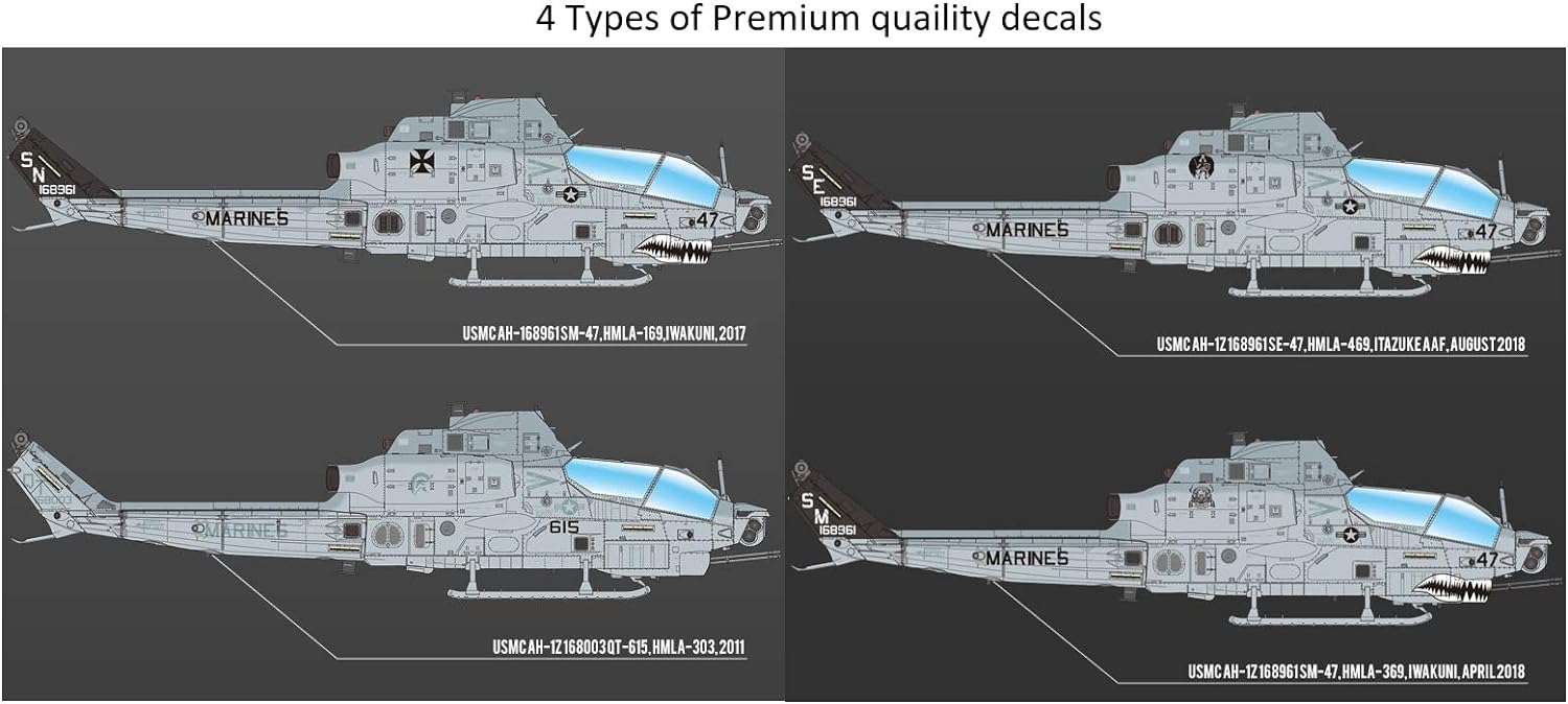 Academy USMC AH-1Z Cobra 'Shark Mouth' Helicopter -  1/35 Scale Model Kit