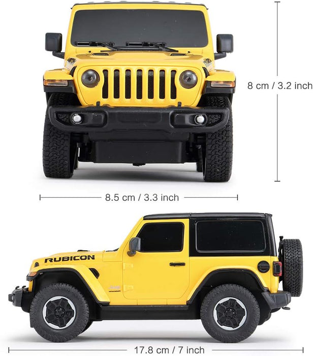 RASTAR Wrangler Rubicon JL, Yellow, Remote Control RC Car - 1/24 Scale