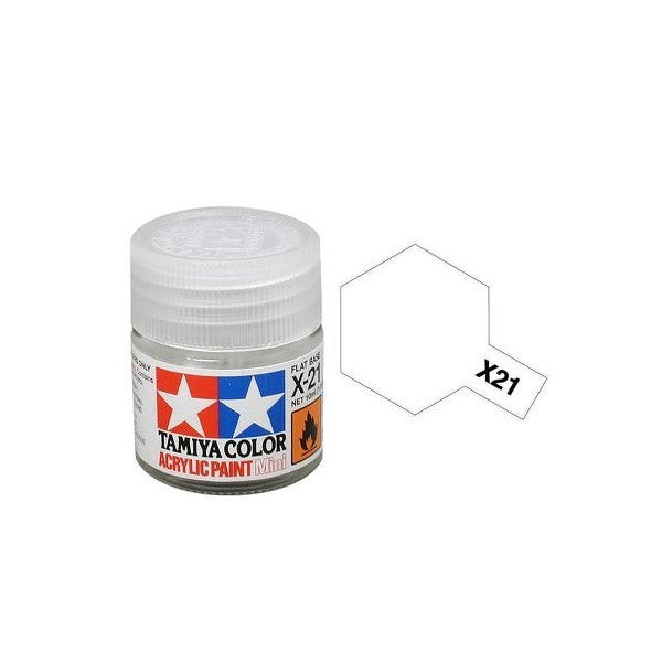 Tamiya Acrylic Mini X-21 Flat Base - 10ml Jar