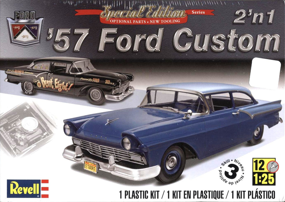 Revell 1957 Ford Custom 2 'n 1 Model Kit - 1/25 Scale