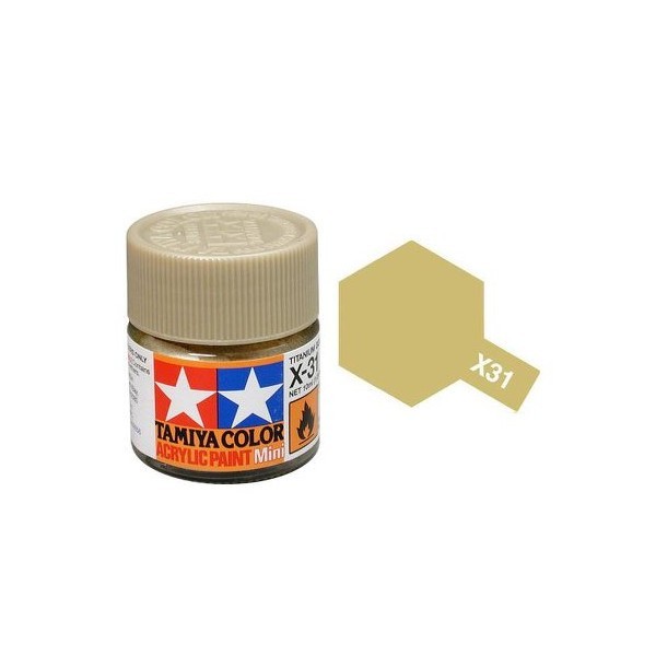 Tamiya Acrylic Mini X-31 Titanium Gold - 10ml Jar