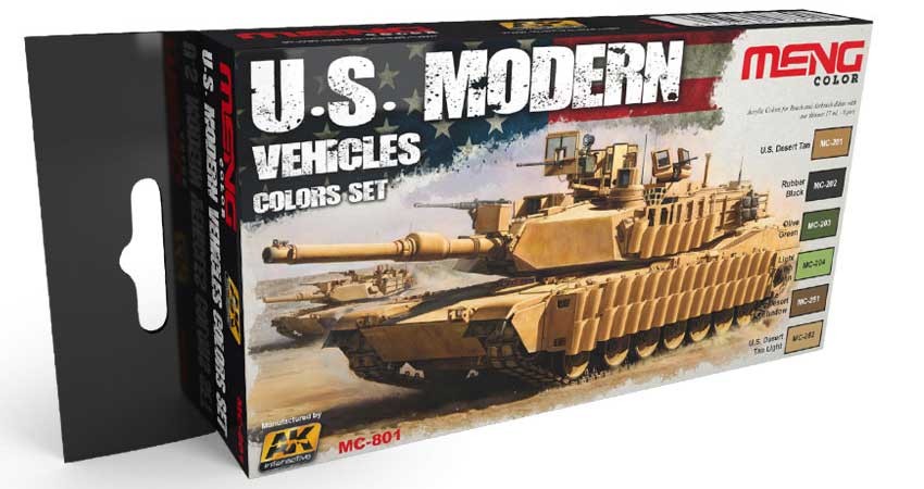 AK Interactive U.S. Modern Vehicles Colors Set (6 color set)