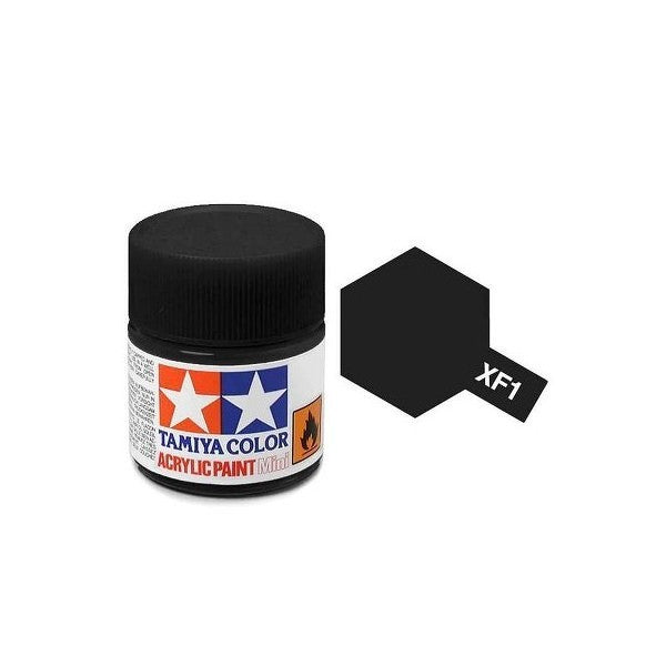 Tamiya Acrylic Mini XF-1 Flat Black - 10ml Jar