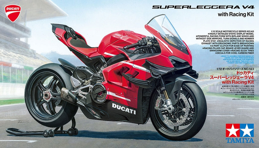 Tamiya Ducati Superleggera V4 W/ Racing Kit- 1/12 Scale Model Kit