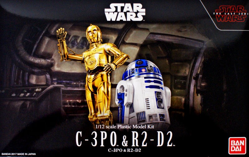 Bandai Star Wars C-3PO & R2-D2 1/12 Scale Model Kit