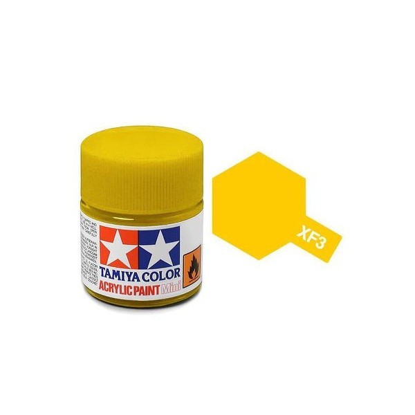 Tamiya Acrylic Mini XF-3 Flat Yellow - 10ml Jar