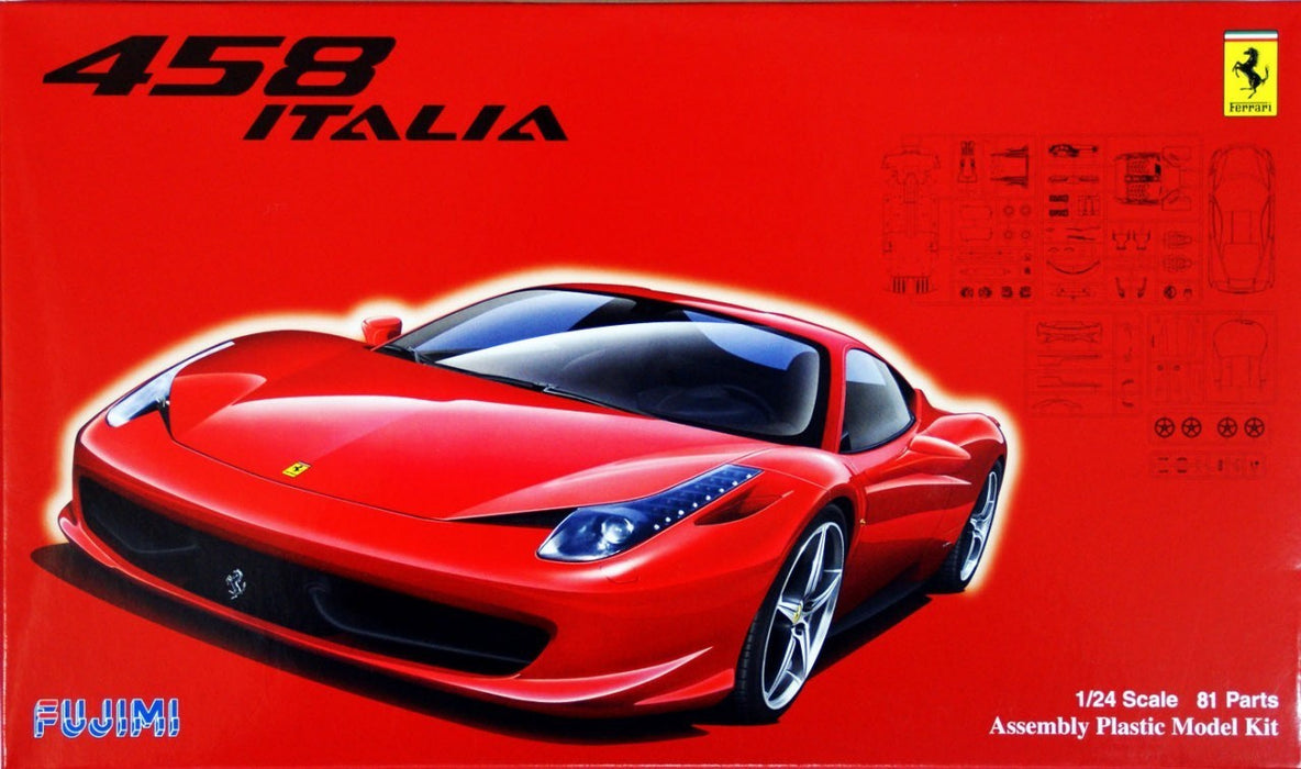 Fujimi Ferrari 458 Italia Model Kit - 1/24 Scale Model Kit