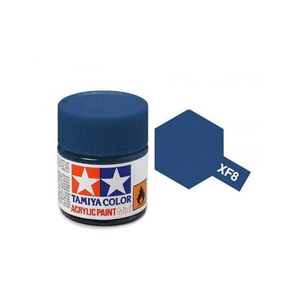 Tamiya Acrylic Mini XF-8 Flat Blue - 10ml Jar