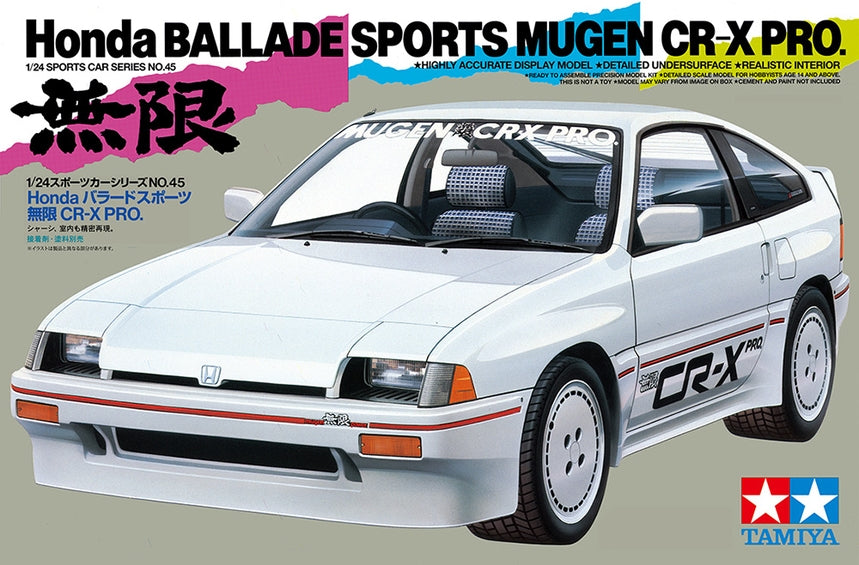 Honda Ballade Sports Mugen Cr-X Pro 1:24 scale model kit