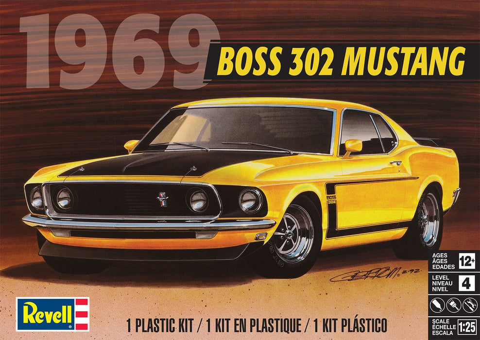 Revell 1969 Boss 302 Mustang - 1/25 Scale Model Kit