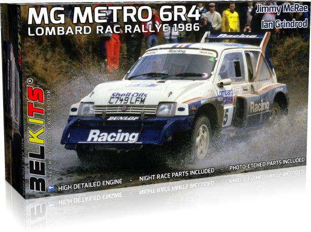 Belkits MG Metro 6R4 Lombard RAC Rally 1986 - 1/24 Scale Model Kit