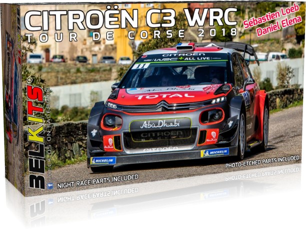 Belkits Citroën C3 WRC Tour De Corse 2018 - 1/24 Scale