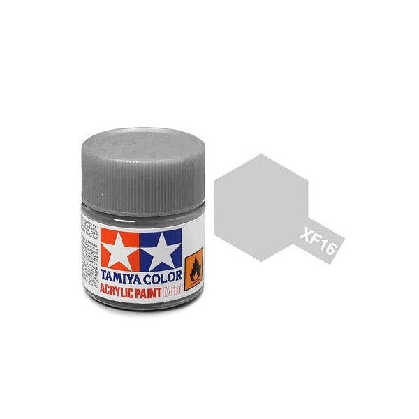 Tamiya Acrylic Mini XF-16 Flat Aluminum - 10ml Jar