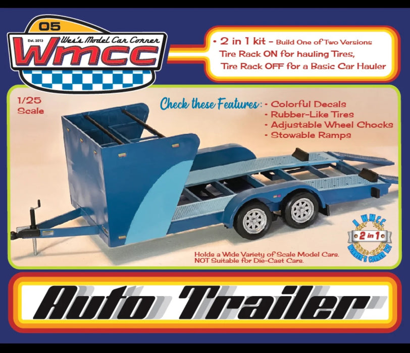 Wes's Model Car Corner Auto Trailer - 1/25 Scale Model Kit